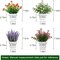 Artificial Potted Flowers 4pcs Fake Small Plant in Pot Mini Faux Plant Door House Office Tabletop Kitchen Colorful Greenery Decor